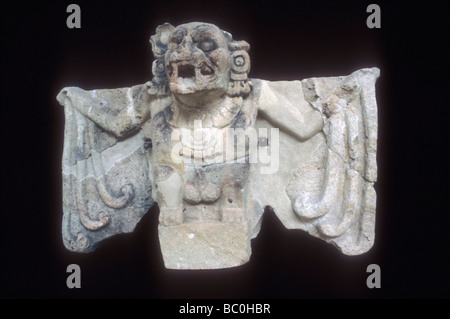 Coma Zotz oder Camazotz Killer bat, Emblem der alten Maya-Stadt Copan, Copan Sculpture Museum, Honduras, Mittelamerika Stockfoto