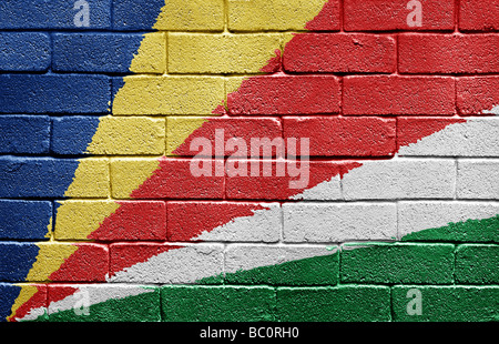 Flagge der Seychellen Stockfoto