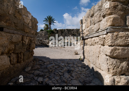 Tel Megiddo antiken Ruinen Tore Stockfoto