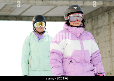 Snowboarden im Resort Geilo, Norwegen Stockfoto