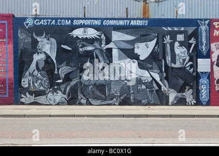 Die internationale Wand in Belfast, Nordirland, Vereinigtes Königreich Stockfoto