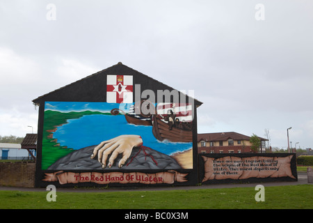 Die Rote Hand von Ulster in Shankill Viertel West Belfast, Nordirland, Vereinigtes Königreich Stockfoto