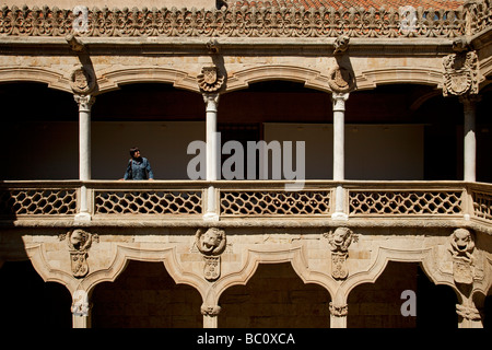 Innenhof der Casa de Las Conchas in Salamanca Castilla Leon Spain Stockfoto