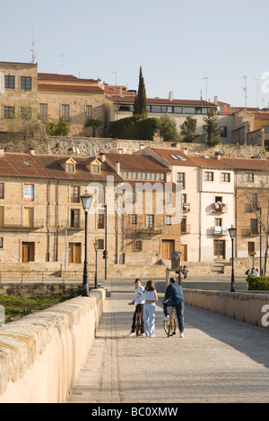 Römische Brücke, Salamanca, Kastilien und Leon, Spanien Stockfoto