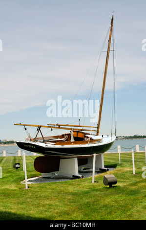 Präsident John F Kennedy's Segelboot Victura am [FK Presidential Library und Museum in Boston, Massachusetts, USA Stockfoto