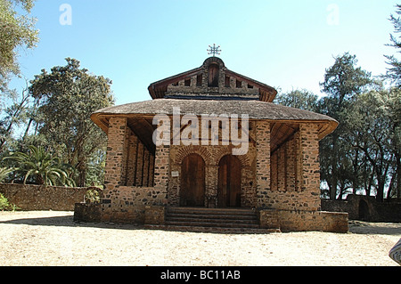 Afrika-Äthiopien Gonder äußere der Kirche Debre Birhan Selassie Stockfoto