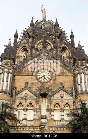 Victoria Terminus, Chhatrapati Shivaji Terminus - historischer Bahnhof in Mumbai, Indien Stockfoto