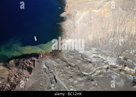 Luftaufnahme von White Island Stockfoto