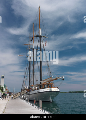 Großsegler Empire Sandy drei Mast Topsail Schooner im Hafen von Toronto Stockfoto