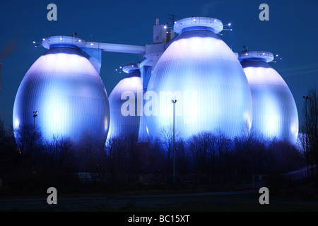 Faulturm, Kläranlage, Bottrop, Deutschland Stockfoto