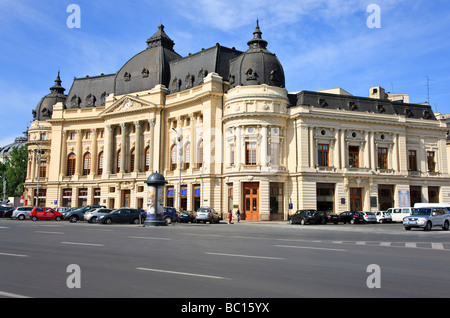 Gebäude der zentralen Universitätsbibliothek Carol 1. in Bukarest Rumänien Stockfoto