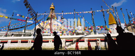 Nepal, Bagmati Zone, Kathmandu-Tal, Weltkulturerbe der UNESCO, Stupa von Bodnath Stockfoto