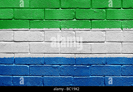 Flagge von Sierra Leone Stockfoto