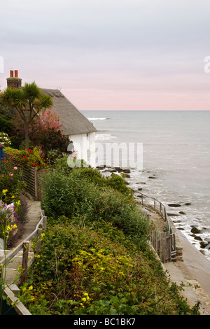 Ein Ferienhaus am Meer. "Runswick Bay" North Yorkshire, England. Stockfoto