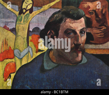 "Self Portrait mit dem Gelben Christus", 1889 (1939) Künstler: Paul Gauguin Stockfoto