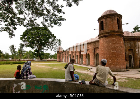 Bangladesch Bagerhat Moschee von sechzig Kuppeln Stockfoto