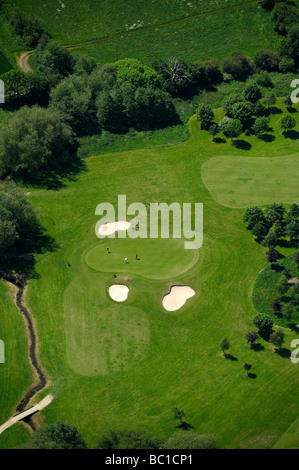 Grün im Barlaston Golf Club, Stein Staffordshire, UK Stockfoto