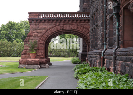 Eintrag Torbogen im James J Hill-Haus in St. Paul, Minnesota Stockfoto