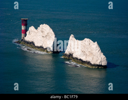 Die Nadeln & Leuchtturm, Isle Of Wight, Großbritannien Stockfoto