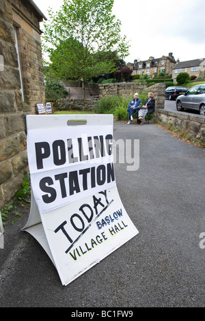 Eine ländliche Wahllokal in den Peak District Dorf Baslow in Derbyshire Stockfoto