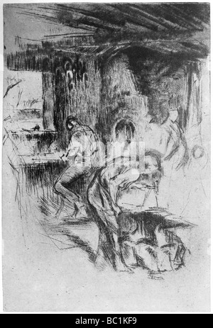 "Die kleine Schmiede', c 1860 (1904). Künstler: James Abbott Mcneill Whistler Stockfoto