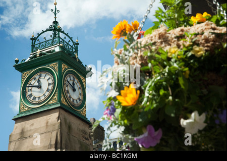 Der Jubilee Clock Tower in Otley, Yorkshire, Großbritannien Stockfoto