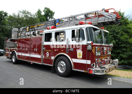 Bladensburg Freiwillige Feuerwehr Leiter LKW Stockfoto