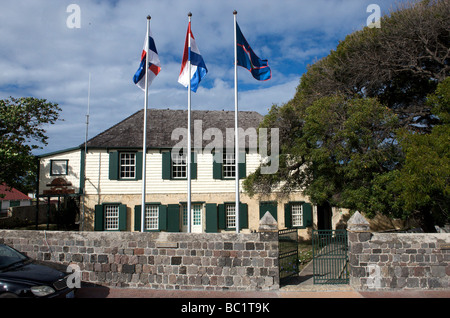 Sint Eustatius restaurierten Rathaus Stockfoto