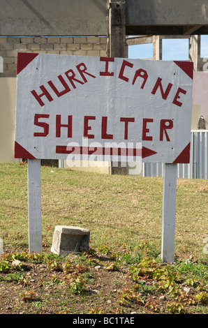 Sint Eustatius adventistische Kirche Hurrikan shelter Stockfoto