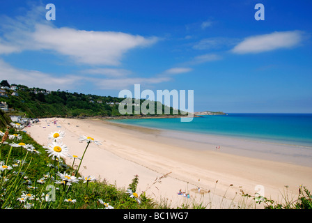 Carbis Bay in der Nähe von st.ives in Cornwall uk Stockfoto