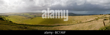 Panorama von Adur Tal in der Nähe von Shoreham-by-Sea, West Sussex, UK Stockfoto