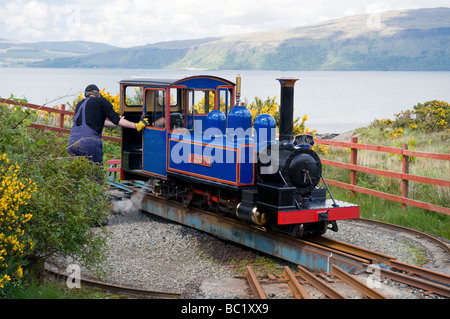 Dampfmaschine Victoria auf der Schmalspur Mull and West Highland Railway Stockfoto