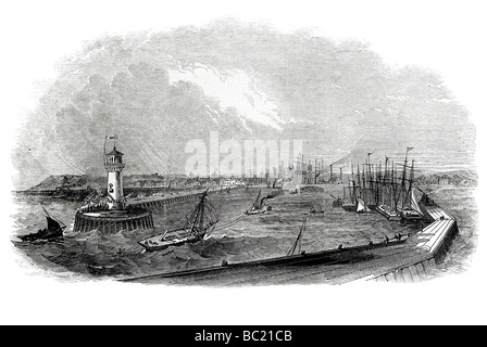 Lowestoft Hafen mit den Verbesserungen Stockfoto