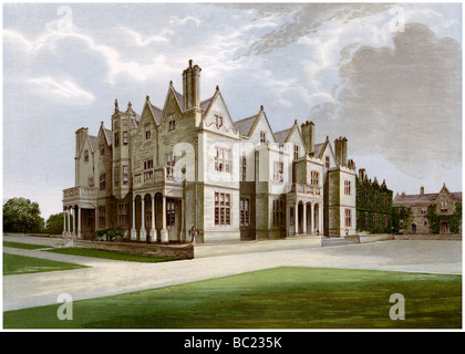 Acton Reynald Hall, Shropshire, Heimat der Baronet Corbet, c 1880. Artist: Unbekannt Stockfoto