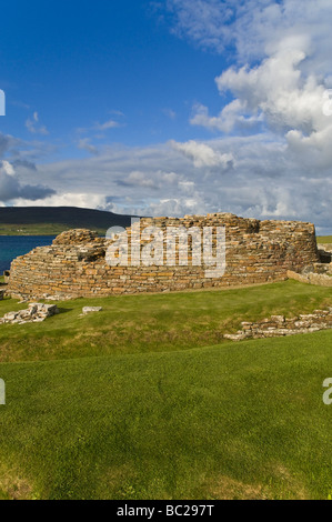 dh Gurness EVIE ORKNEY Eisen Broch Verteidigungsanlagen zerstörten Siedlung Stockfoto