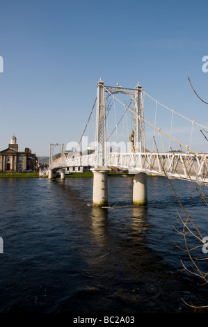 Greig Straße Fußgängerbrücke über den Fluss Ness Inverness Schottland Stockfoto