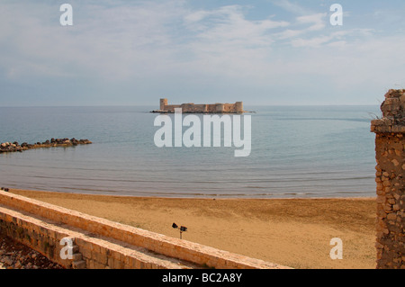 Kızkalesi (Maiden Castle), in der Nähe von Mersin, Türkei Stockfoto