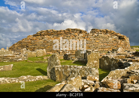 dh Gurness EVIE ORKNEY Eisen Broch Verteidigungsanlagen zerstörten Siedlung Stockfoto