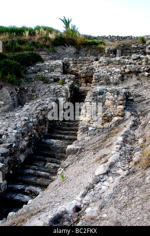Tel Megiddo antiken Ruinen. Israel Stockfoto