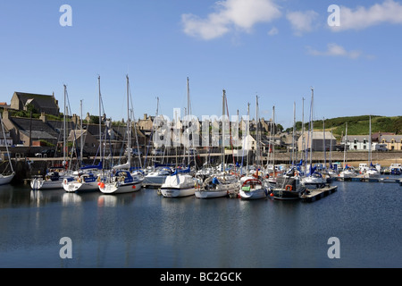 Der malerische Hafen des ehemaligen Fischerdorfes Dorf von Findochty, Aberdeenshire, Schottland, UK Stockfoto