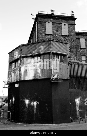 Befestigte Armee und RUC Station in East Belfast Nordirland, Vereinigtes Königreich, England, GB Stockfoto