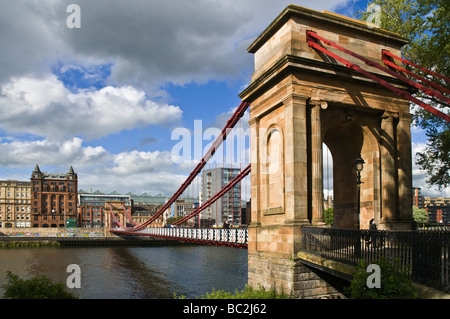 dh Portland Street Bridge RIVER CLYDE GLASGOW South Portland Street Hängebrücke über den Fluss Clyde Stockfoto