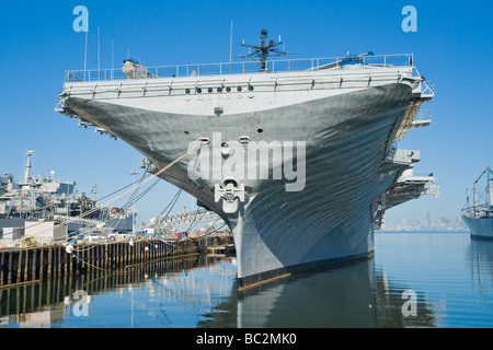 Das Museum Schiff USS Hornet neben in Alameda, Kalifornien. Stockfoto