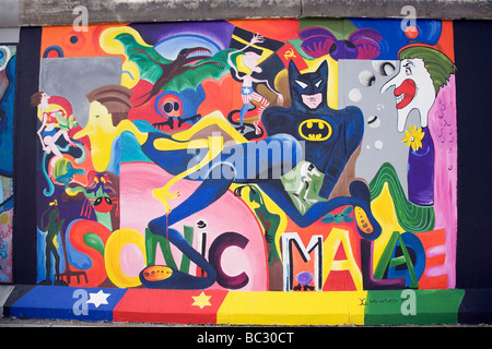 Berlin Wall, East Side Gallery, Berlin, Deutschland Stockfoto