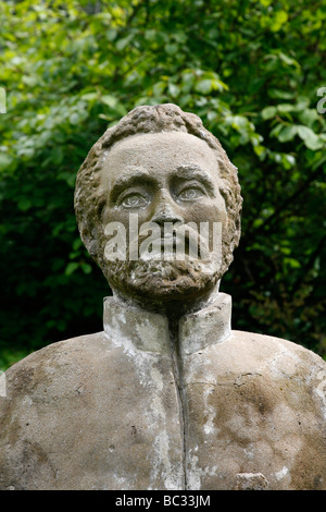 Statue von Haile Selassie von Hilda Seligman im Cannizaro Park, Wimbledon, London, UK Stockfoto