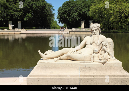 Sehenswert Wasser Schloss Nordkirchen Deutschland Westfalen Nordrhein-Architektur Außenansicht außen Barock Parken Venus Insel Stockfoto