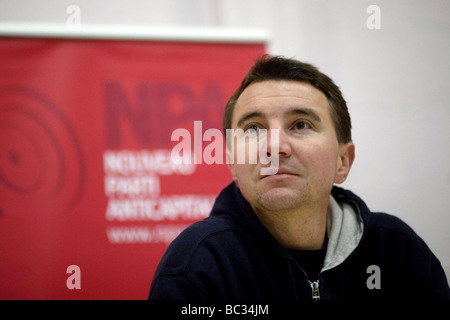 St-Denis (93): Pressekonferenz die neue antikapitalistische Partei (Französisch: Nouveau Parti Anticapitaliste, NPA). 2009/02/08 Stockfoto