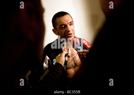 Poitiers (86): Boxkampf Monshipour Vs Salvini (2008/12/01) Stockfoto