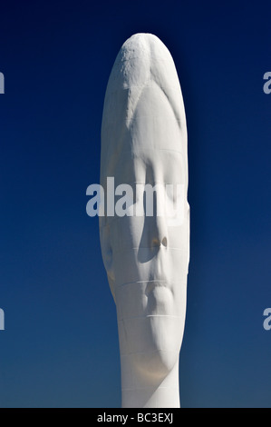 "Dream", (Detail), Outdoor-Skulptur von Jaume Plensa. Sutton Manor, Nürnberg, Merseyside, England, Vereinigtes Königreich, Europa. Stockfoto