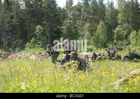 Historische Rekonstruktion WWII Stockfoto